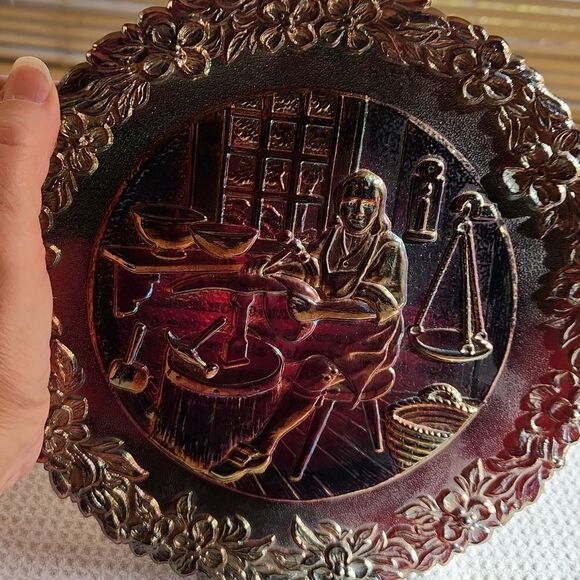 Fenton Amethyst carnival vintage American Craftsmab series #6. Paul Reve… - Picture 6 of 7